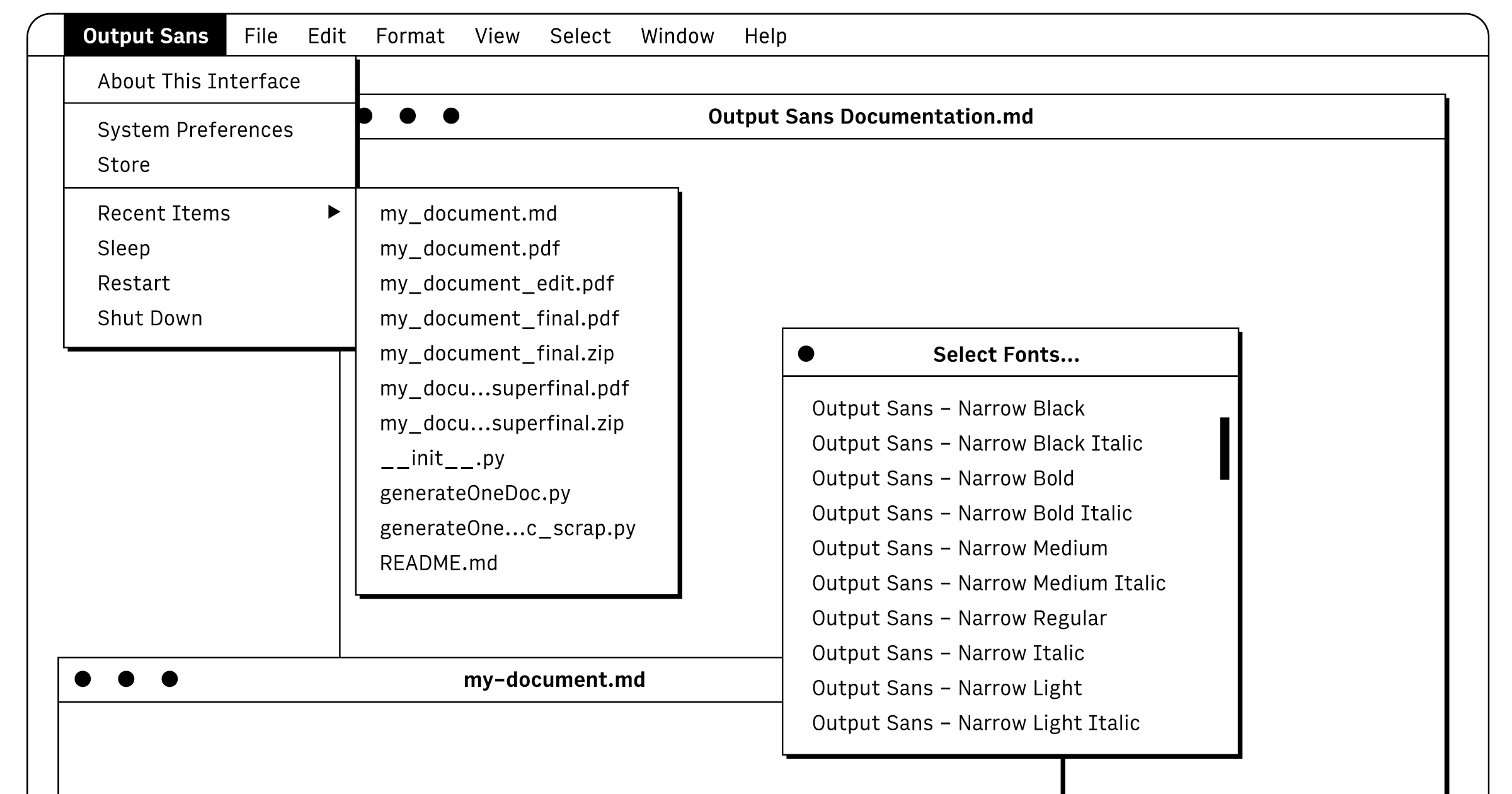 Output sample